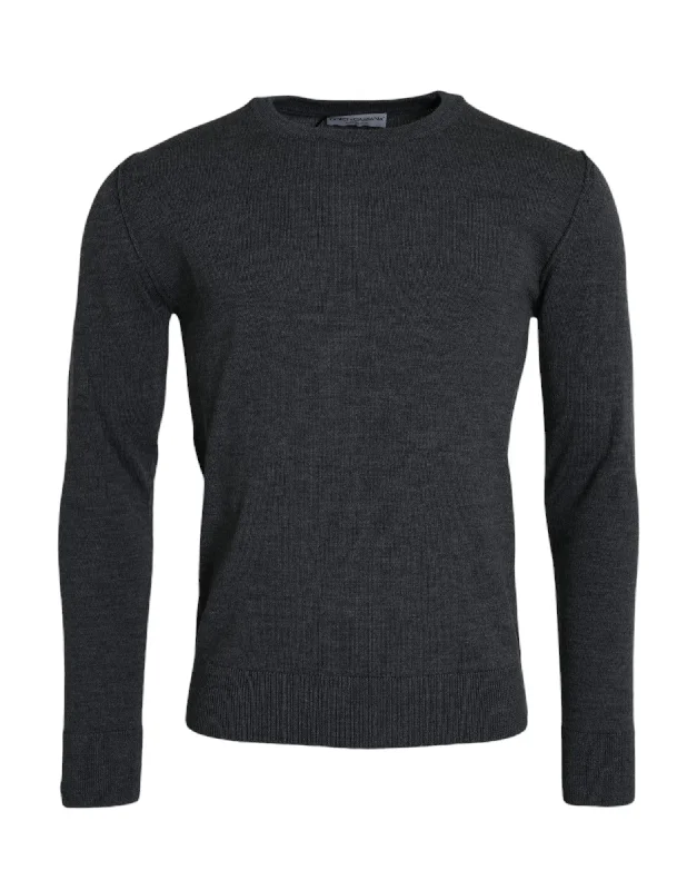 Dolce & Gabbana Wool Crew Neck Pullover Men's Sweater