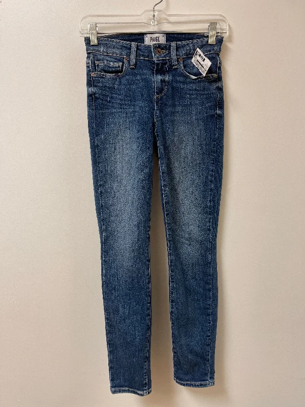 Jeans Skinny By Paige In Blue Denim, Size: 0