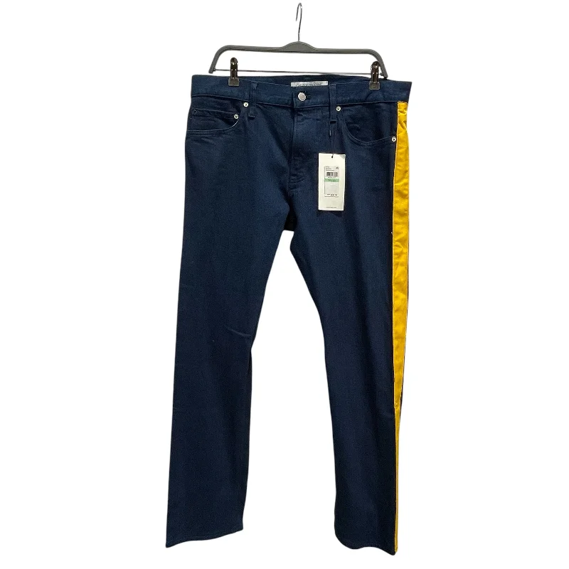 Calvin Klein Jeans/Straight Pants/35/Denim/NVY/Yellow Stripe Jeans