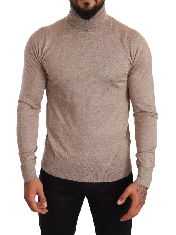 Dolce & Gabbana Turtleneck Cashmere-Silk Blend Men's Sweater