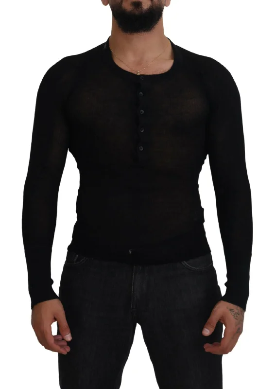 Dolce & Gabbana Elegant Cashmere Pullover Men's Sweater