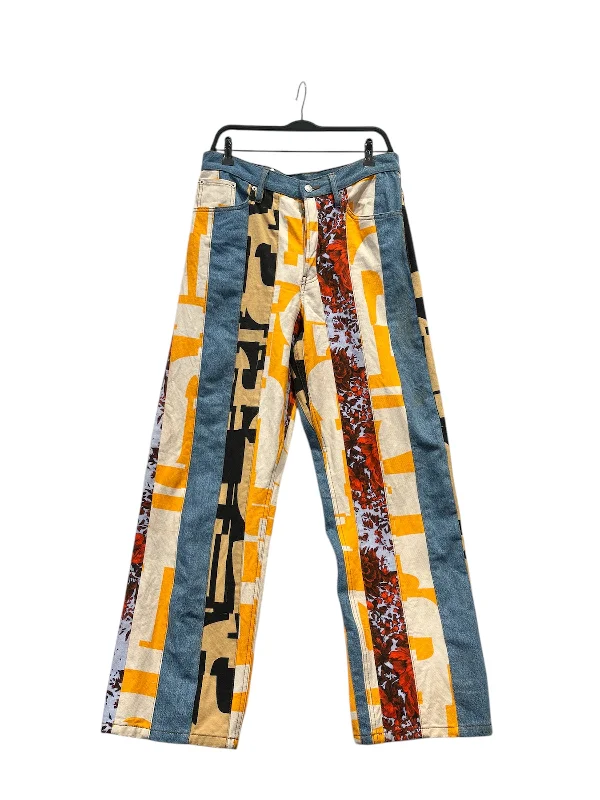 DRIES VAN NOTEN/Pants/32/Denim/MLT/All Over Print/PINE PATCH PANTS